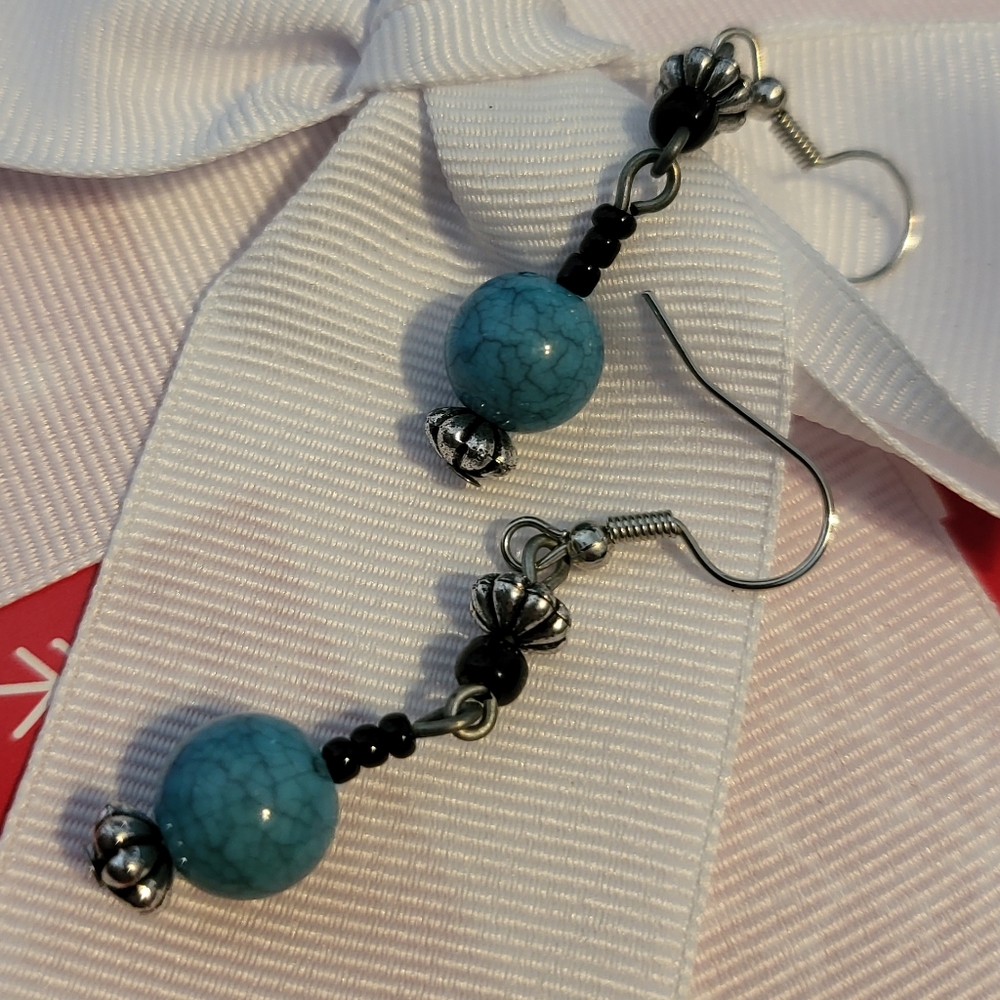 Turquoise Beaded Earrings